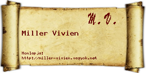 Miller Vivien névjegykártya